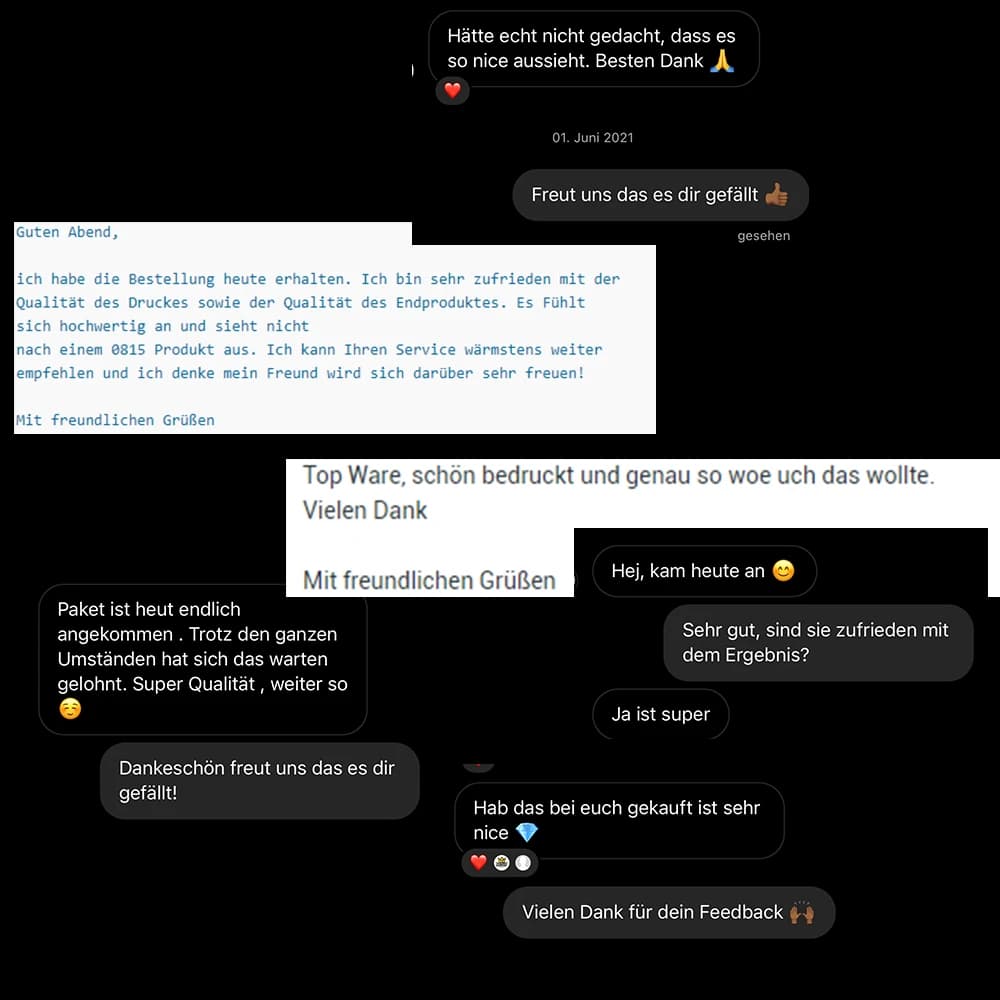 Echte Kundenbewertungen: Screenshots von begeisterten SETUPKING-Kunden