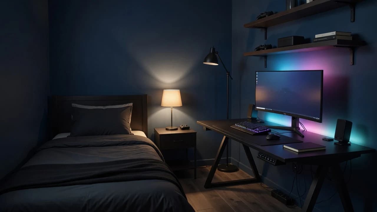 Gaming-Zimmer mit Bett: 4 Grundrisse für 6 bis 12 m²