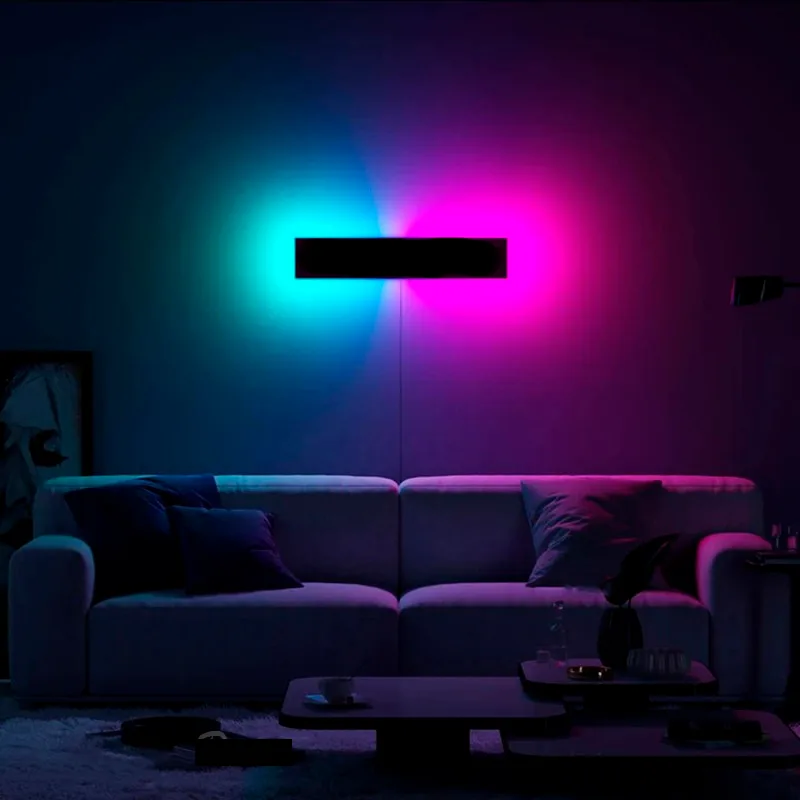 SETUPKING LED Wandleuchte mit Cyan- und Magenta-Beleuchtung