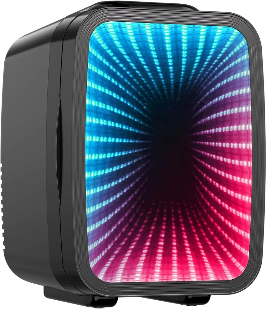 LIGIANT Mini-Kühlschrank 4 Liter mit RGB-beleuchteter Spiegeltür